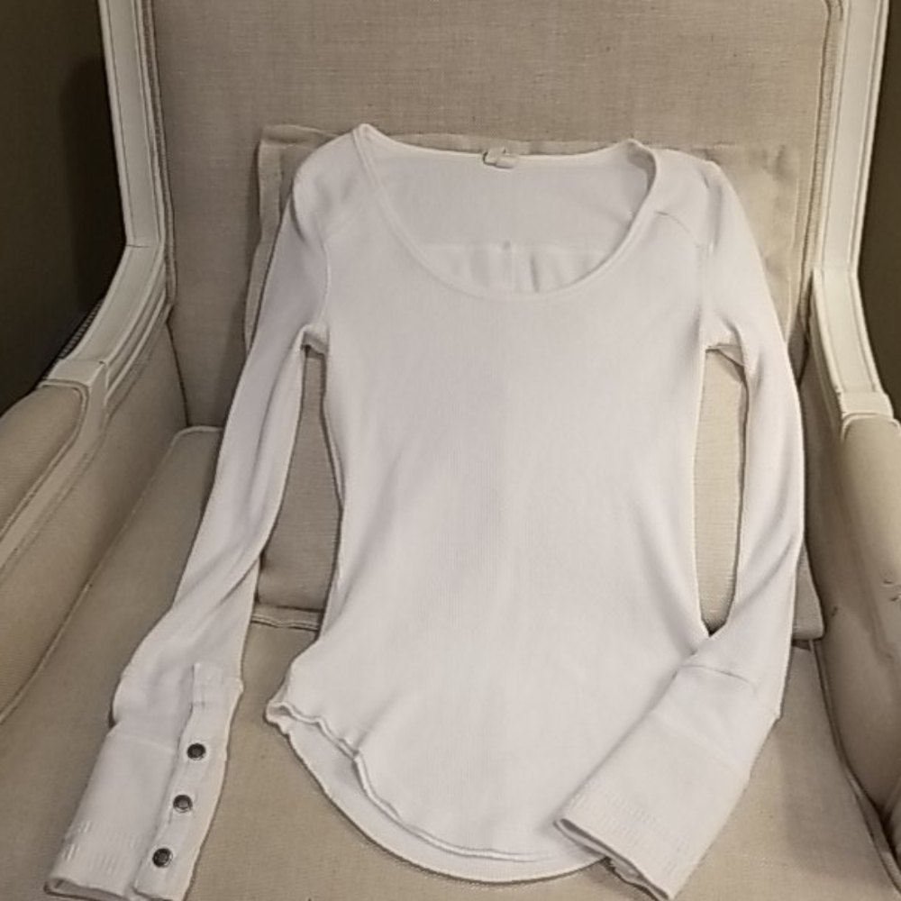 Free People waffle tee studded cuff